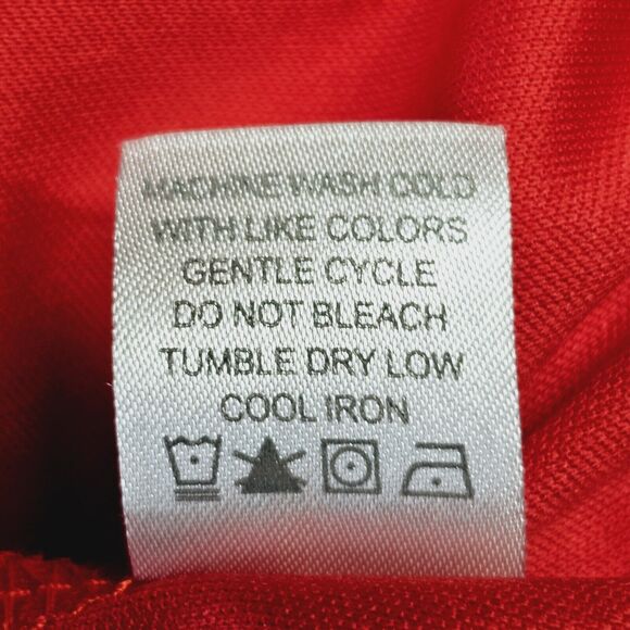 Charming Charlie Red Dress Womens Large‎ Sleeveless Ruffles Fit & Flare Mini 90s - Picture 5 of 10